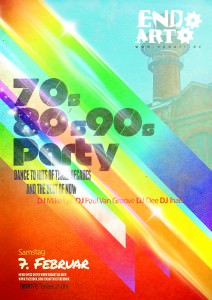 70er 80er 90er Party Plakat: Endart